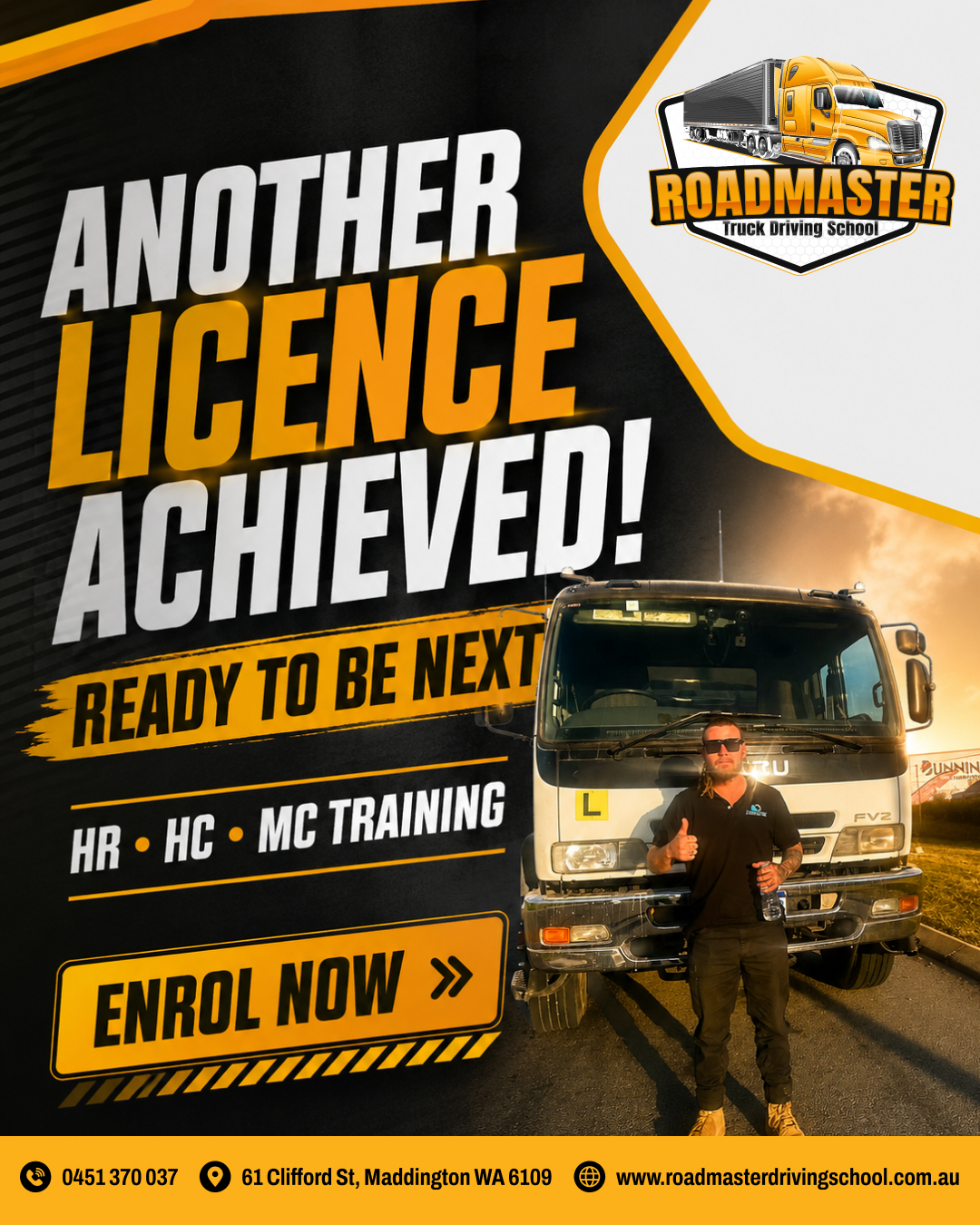 Truck driving student feedback post 3
