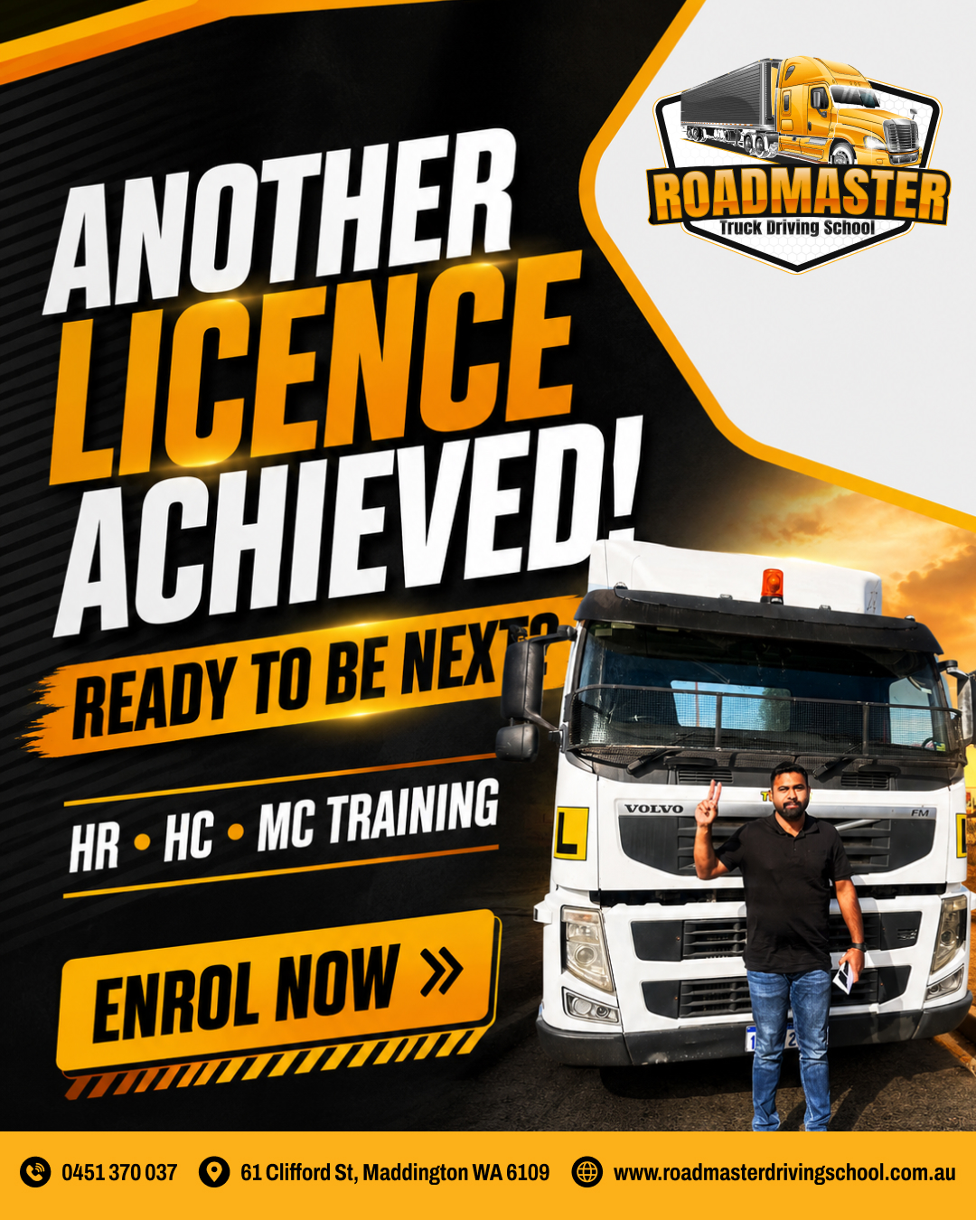 Truck driving student feedback post 4